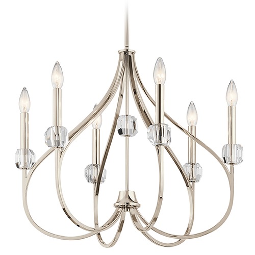 Kichler Lighting Eloise 24-Inch Polished Nickel Crystal Chandelier by Kichler Lighting 43720PN