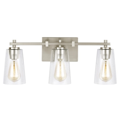 Mercer Satin Nickel Bathroom Light by Visual Comfort Studio