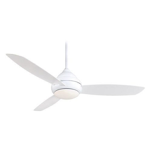 Minka Aire Concept I 58-Inch LED Fan in White with Light Cap F477L-WH