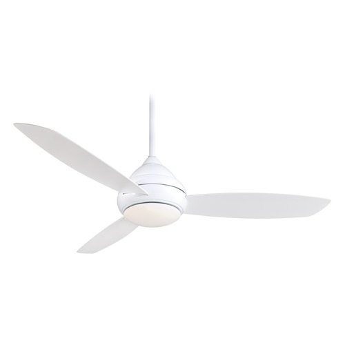 Minka Aire Concept I 58-Inch LED Fan in White  Light Cap by Minka Aire F477L-WH