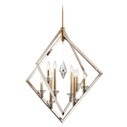 Layan 8-Light Polished Nickel & Brass Pendant by Kichler Lighting