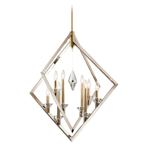 Kichler Lighting Layan 8-Light Polished Nickel & Brass Pendant by Kichler Lighting 43052PN