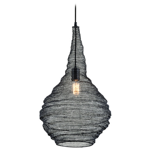 Troy Lighting Wabi Sabi Soft Black Pendant Light