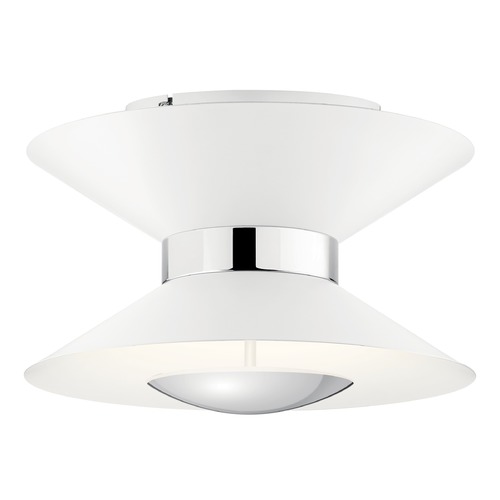 Elan Lighting Kordan 14-Inch Matte White LED Semi-Flush Mount by Elan Lighting 84132MWH