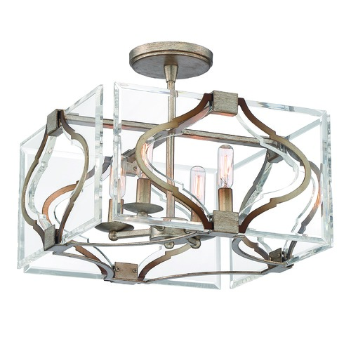 Brenton Cove Convertible Semi-Flush in Gold by Metropolitan Lighting