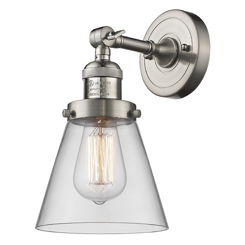Small Cone Brushed Satin Nickel Sconce by Innovations Lighting