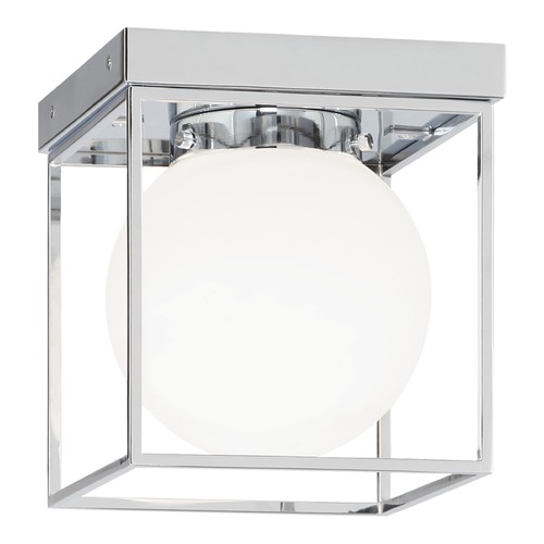 Squircle Chrome Semi-Flush Mount by Matteo Lighting