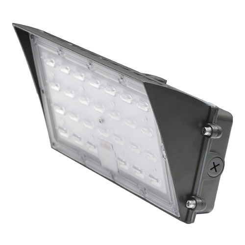 40W LED Bronze CCT Selectable Semi Cutoff Wall Pack 1-10V Dimmable 120-277V by Satco Lighting