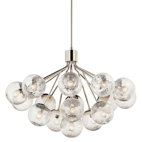 Silvarious Convertible Chandelier in Polished Nickel by Kichler