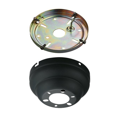 Flush Mount Canopy in Matte Black by Visual Comfort & Co Fan Collection