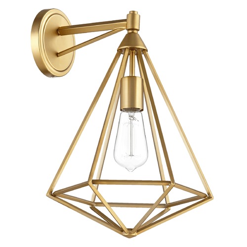 Quorum Lighting Bennett Aged Brass Sconce by Quorum Lighting 5311-1-80