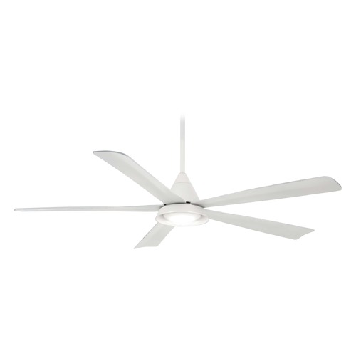 Minka Aire Cone 54-Inch LED Ceiling Fan in White by Minka Aire F541L-WH