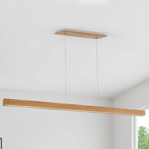 Modern Forms by WAC Lighting Drift 84-Inch LED Linear Pendant in Walnut by Modern Forms PD-58784-WAL