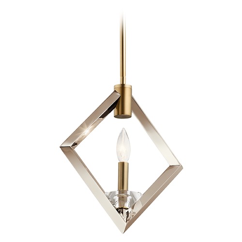 Kichler Lighting Layan 12.75-Inch Polished Nickel & Brass Pendant by Kichler Lighting 43053PN