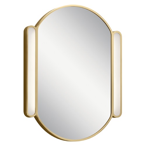 Elan Lighting Phaelan 30-Inch LED Oval Mirror in Champagne Gold by Elan Lighting 84165CG