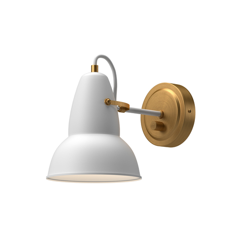 Alora Lighting Alora Lighting Felix Aged Gold & White Switched Sconce WV576607WHAG