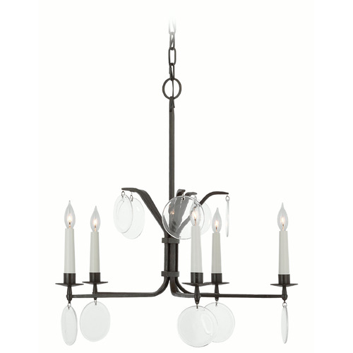 Visual Comfort Signature Collection Chapman & Myers Danvers Chandelier in Iron by Visual Comfort Signature CHC5010AI-CG