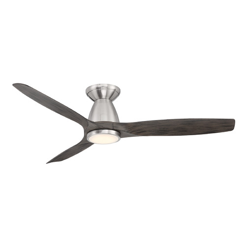 Modern Forms by WAC Lighting Modern Forms Skylark Brushed Nickel & Ebony LED Ceiling Fan with Light FH-W2202-54L-BN/EB