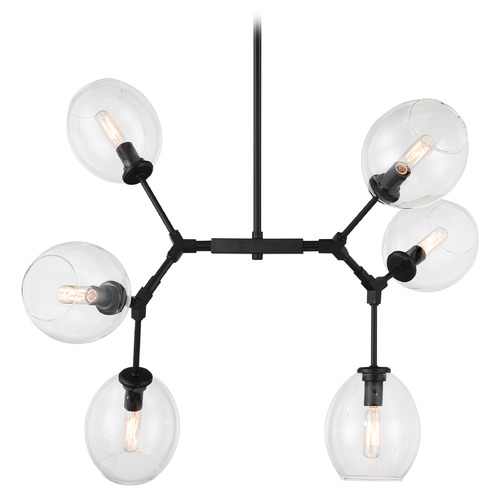 George Kovacs Lighting Nexpo 6-Light Chandelier in Coal by George Kovacs P1366-66A