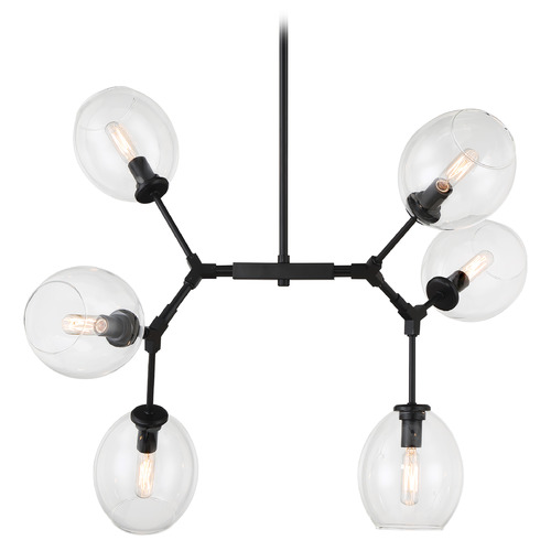 Nexpo 6-Light Chandelier in Coal by George Kovacs