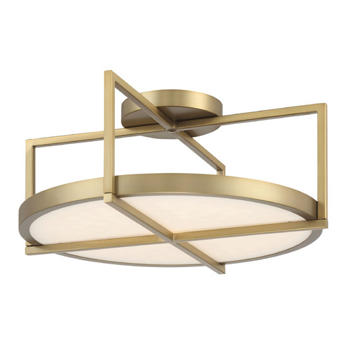 Boada Soft Brass LED Semi-Flush Mount by Minka Lavery