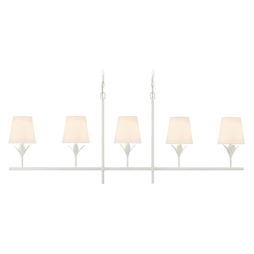 Crystorama Lighting Broche Matte White Island Light