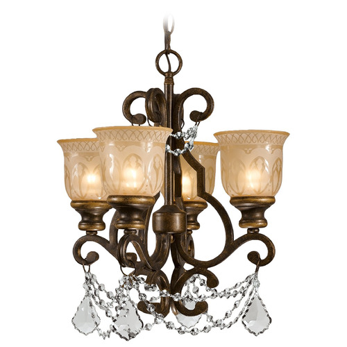 Crystorama Lighting Norwalk Bronze Umber Crystal Chandelier
