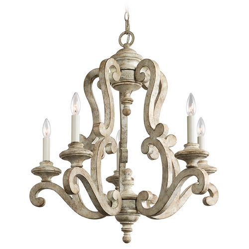 Kichler Lighting Hayman Bay 28-Inch Chandelier in Distressed Antique White by Kichler Lighting 43256DAW