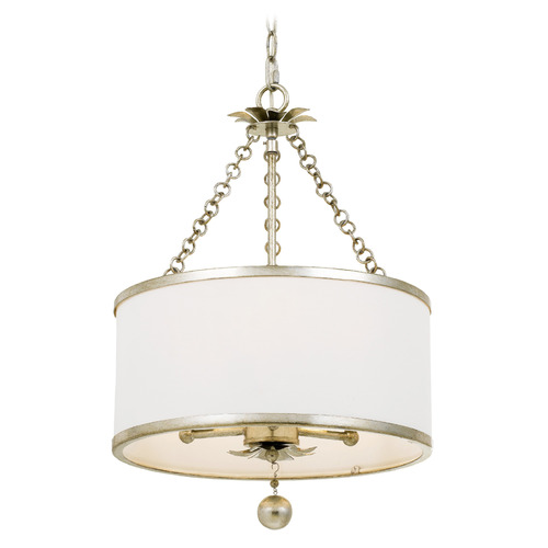 Crystorama Lighting Broche Antique Silver Mini-Chandelier