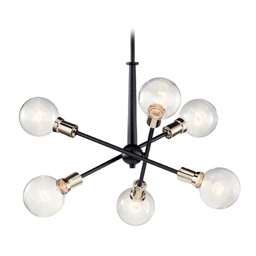Armstrong 6-Light Black Chandelier by Kichler Lighting