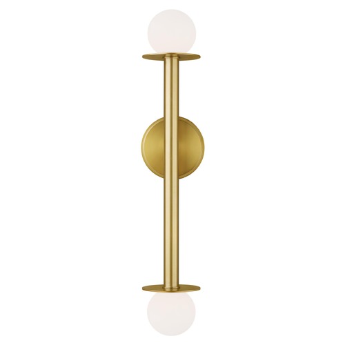Visual Comfort Studio Collection Kelly Wearstler Nodes 23.63-Inch Burnished Brass Double Sconce by Visual Comfort Studio KWL1012BBS