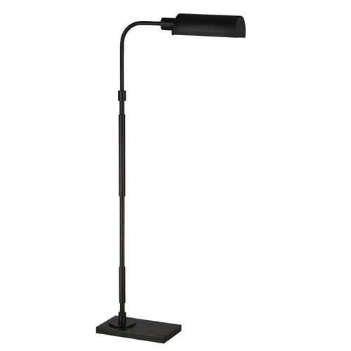 Visual Comfort Studio Collection Kenyon Aged Iron LED Floor Lamp with Cylindrical Shade