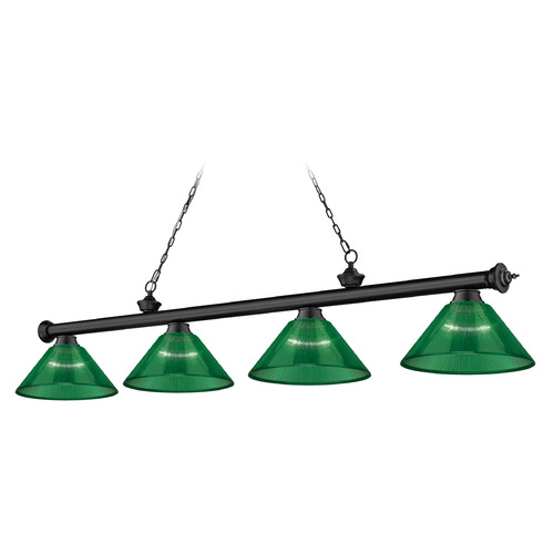 Cordon Matte Black Billiard Light by Z-Lite