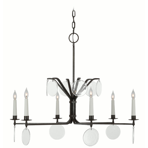 Visual Comfort Signature Collection Chapman & Myers Danvers Chandelier in Iron by Visual Comfort Signature CHC5011AI-CG
