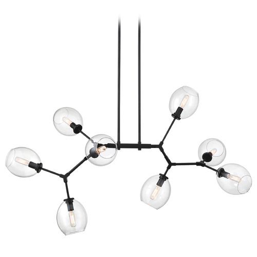George Kovacs Lighting Nexpo 8-Light Linear Chandelier in Coal by George Kovacs P1368-66A