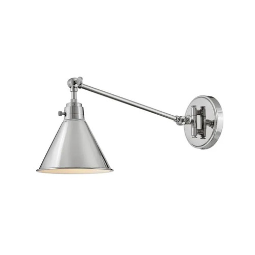 Arti 10.25-Inch Polished Nickel Swing Arm Wall Lamp by Hinkley Lighting