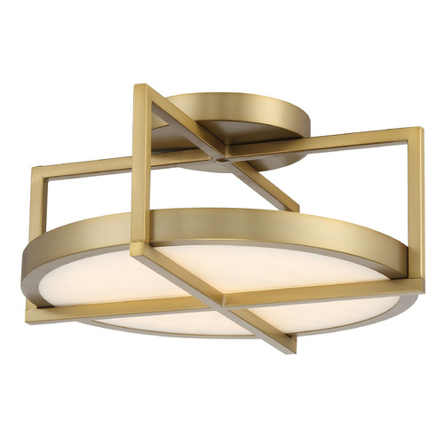 Boada Soft Brass LED Semi-Flush Mount by Minka Lavery