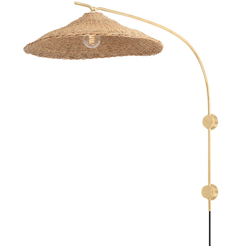 Troy Lighting Troy Lighting Valier Vintage Gold Leaf Plug and Cord Wall Lamp PTL8735-VGL