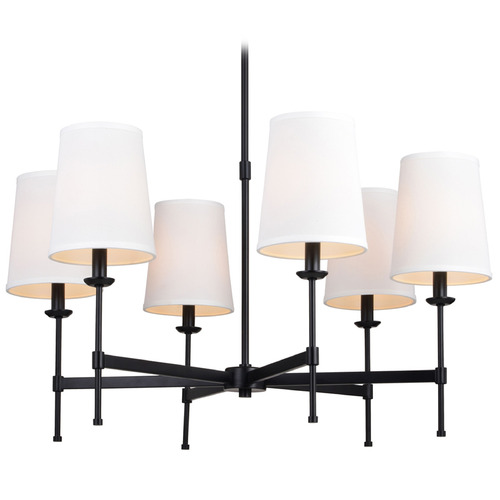 Vaxcel Lighting Camden Matte Black Chandelier