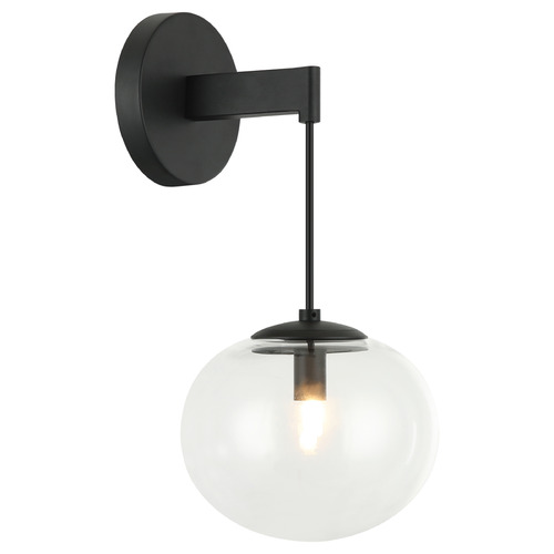 Matteo Lighting Bulbus Matte Black LED Sconce