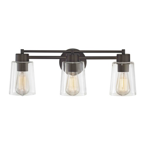 Design Classics Lighting Bronze Bathroom Light 703-220 GL1027-CLR