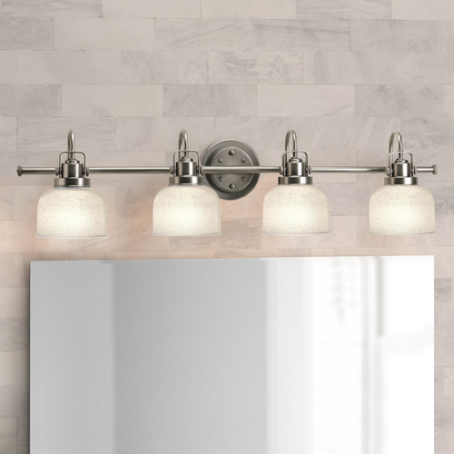 Archie Farmhouse Bathroom Light in Antique Nickel by Progress Lighting