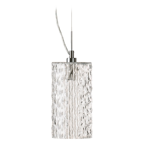 Quorum Lighting Satin Nickel Mini Pendant with Cylindrical Shade by Quorum Lighting 825-65