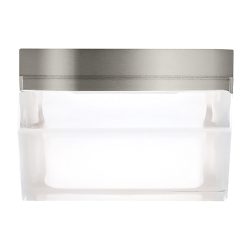 Visual Comfort Modern Collection Sean Lavin Boxie Small 3000K LED Flush Mount in Nickel by Visual Comfort Modern 700BXSS-LED3