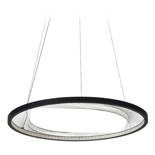 Visual Comfort Modern Collection Interlace 30 LED Pendant in Black by Visual Comfort Modern 700INT30B-LED827