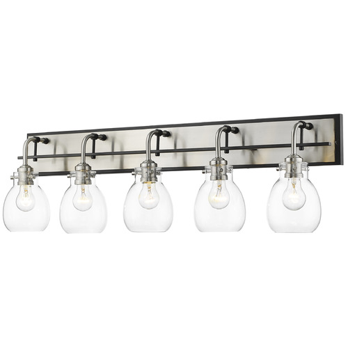 Kraken Matte Black & Brushed Nickel Bathroom Light by Z-Lite