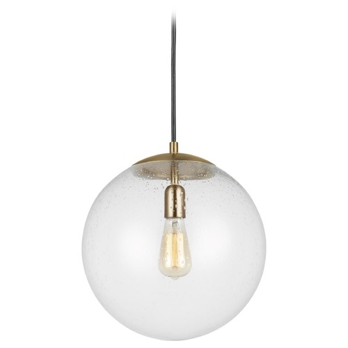 Leo 14-Inch Pendant in Satin Brass by Visual Comfort Studio