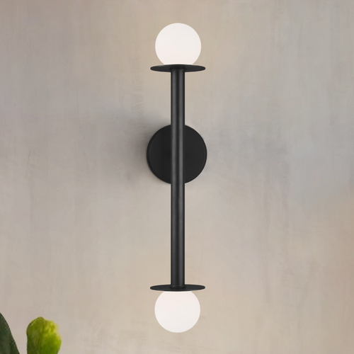 Visual Comfort Studio Collection Kelly Wearstler Nodes 23.63-Inch Midnight Black Double Sconce by Visual Comfort Studio KWL1012MBK