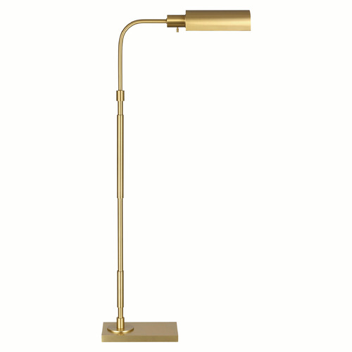 Kenyon Task Floor Lamp in Burnished Brass by Visual Comfort Studio