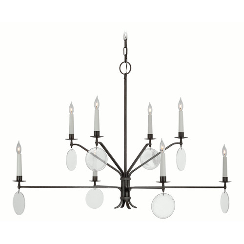 Visual Comfort Signature Collection Chapman & Myers Danvers Chandelier in Iron by Visual Comfort Signature CHC5012AI-CG